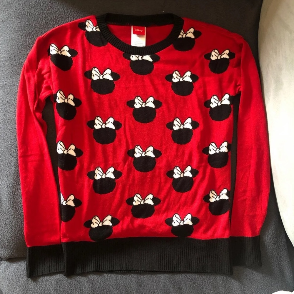Minnie Mouse red sweater XS